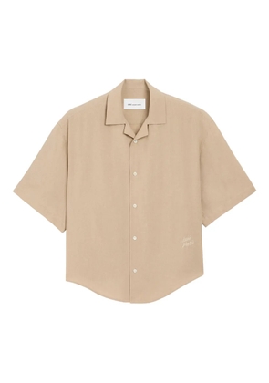 AMI Paris embroidered short-sleeve shirt - Neutrals
