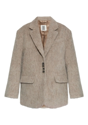 By Malene Birger button-fastening textured jacket - Neutrals
