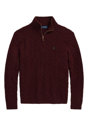 Polo Ralph Lauren cable-knit half-zip sweater - Red