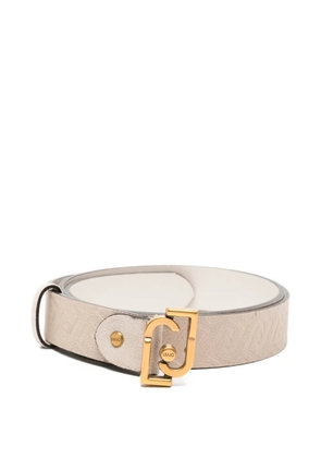 LIU JO logo-pattern buckle belt - Neutrals