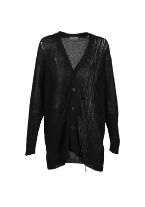 Yohji Yamamoto button-up knitted cardigan - Black
