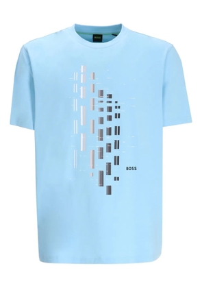 BOSS graphic-print cotton T-shirt - Blue