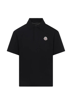 Moncler logo-patch polo shirt - Black