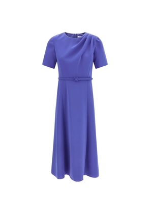 Carolina Herrera draped crewneck dress - Blue
