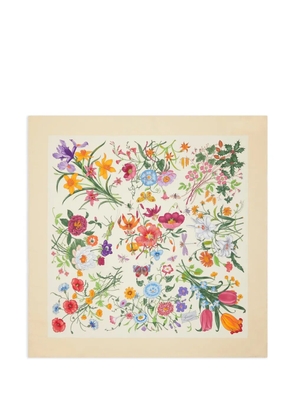 Gucci floral-print scarf - Neutrals