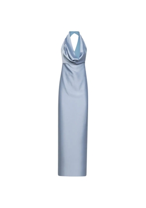 Blanca Vita halterneck cowl dress - Blue