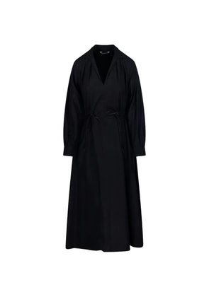 Max Mara V-neck drawstring midi dress - Black