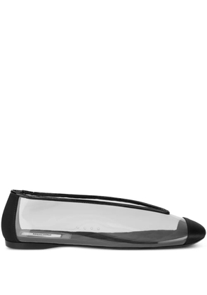 Moschino semi-sheer ballet flats - White