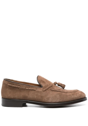 Doucal's tassel-detail suede loafers - Brown