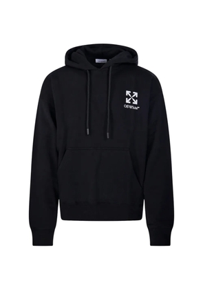 Off-White logo-print hoodie - Black