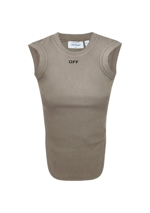 Off-White logo-detail tank top - Neutrals