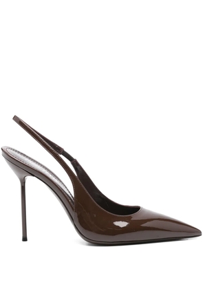 Paris Texas 100mm Lidia slingback pumps - Brown