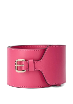 RED(V) topstitched buckle belt - Pink