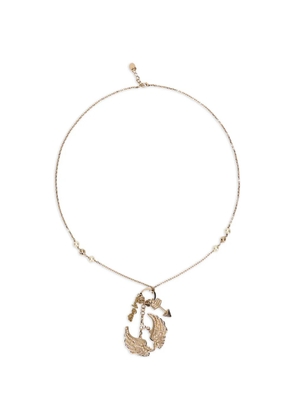 RED(V) arrow embellished necklace - Gold