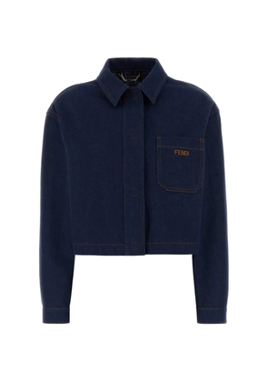 FENDI pocket denim jacket - Blue