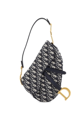 Christian Dior Pre-Owned Saddle Handbag Oblique Canvas Medium shoulder bag - Blue