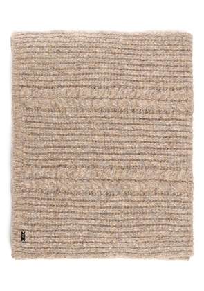 Fay ribbed scarf - Neutrals