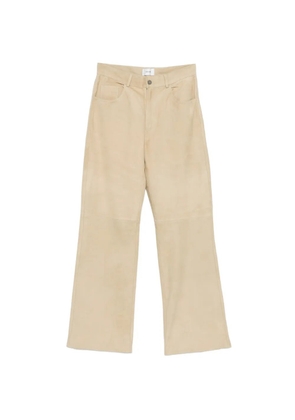 Haikure pocket leather trousers - Neutrals
