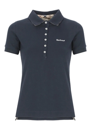 Barbour six-button embroidered-logo polo shirt - Blue