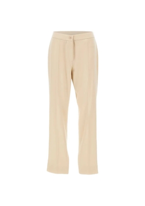 ELENA MIRO` button slit-detail trousers - Neutrals