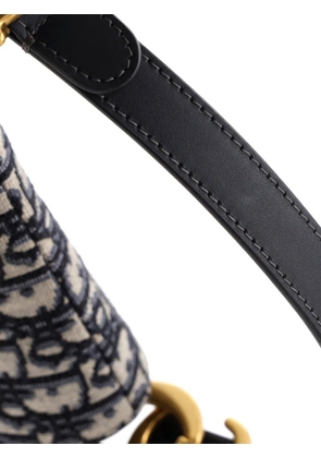 Christian Dior Pre-Owned Saddle Handbag Oblique Canvas Medium shoulder bag - Blue