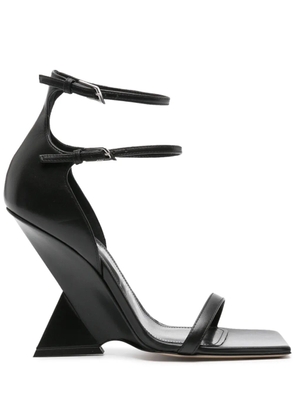 The Attico 105mm leather sandals - Black