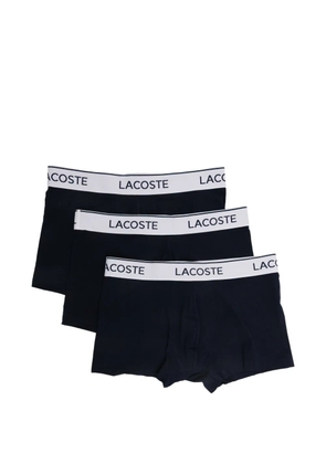 Lacoste logo-waistband boxer briefs (set of three) - Blue