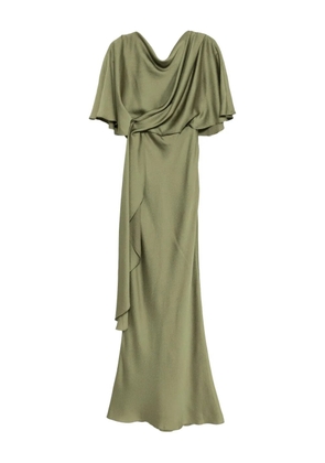 Amsale satin hammered gown - Green