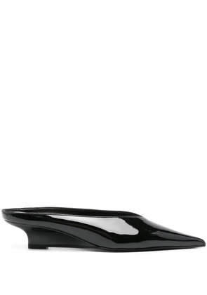 TOTEME 35mm patent-leather mules - Black