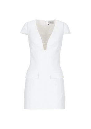 Elisabetta Franchi V-neck pocket dress - White