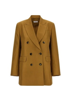 Alberto Biani double-breasted peak lapels blazer - Brown