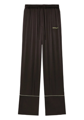 Off-White satin pyjama pants - Black