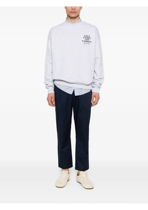 Family First lettering sweatshirt - Grey