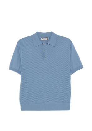Canali textured polo shirt - Blue