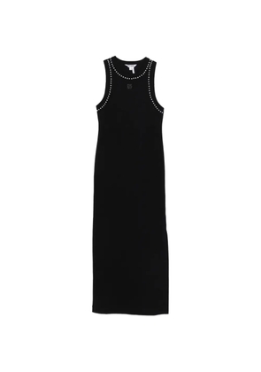 DKNY beaded sleeveles midi dress - Black