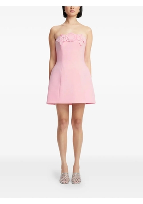 Leo Lin Roselle floral-appliqué strapless mini dress - Pink