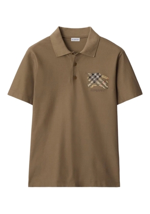 Burberry Equestrian Knight-check polo shirt - Brown