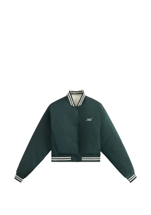 KITH Landry II Cropped satin bomber jacket - Green