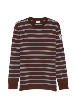 Moncler striped crew-neck T-shirt - Brown