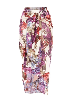 Vivienne Westwood Crazy orb wrap pareo - White