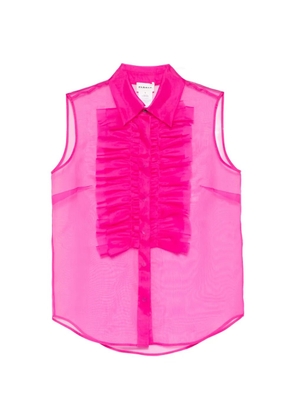 P.A.R.O.S.H. Shake ruffled sheer shirt - Pink