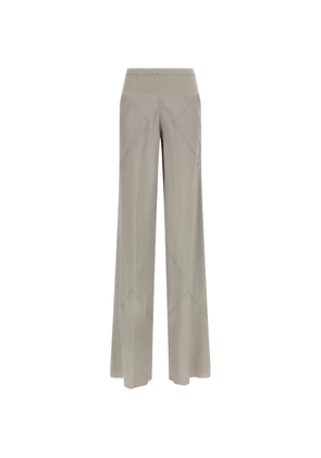 Rick Owens ribbed-waist palazzo pants - Grey