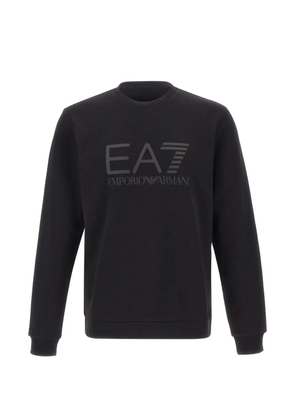 Ea7 Emporio Armani crew neck logo sweatshirt - Black