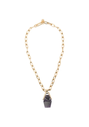 La DoubleJ Portal amethyst pendant necklace - Gold