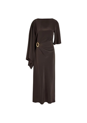 JOSEPH Joya drape detail dress - Brown