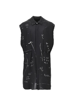 Rick Owens sleeveless printed shirt - Black