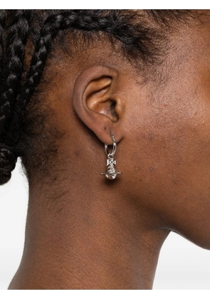 Vivienne Westwood deer-orb hoop earrings - Silver