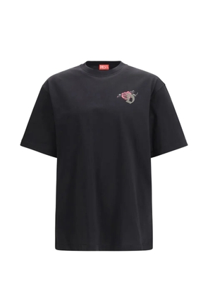 Diesel floral-print T-shirt - Black