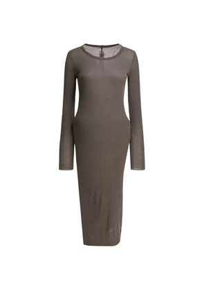 Rick Owens long-sleeve midi dress - Grey