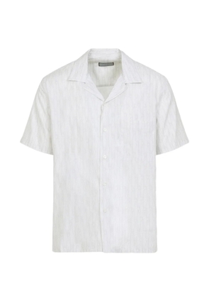 Canali striped short sleeve shirt - Grey